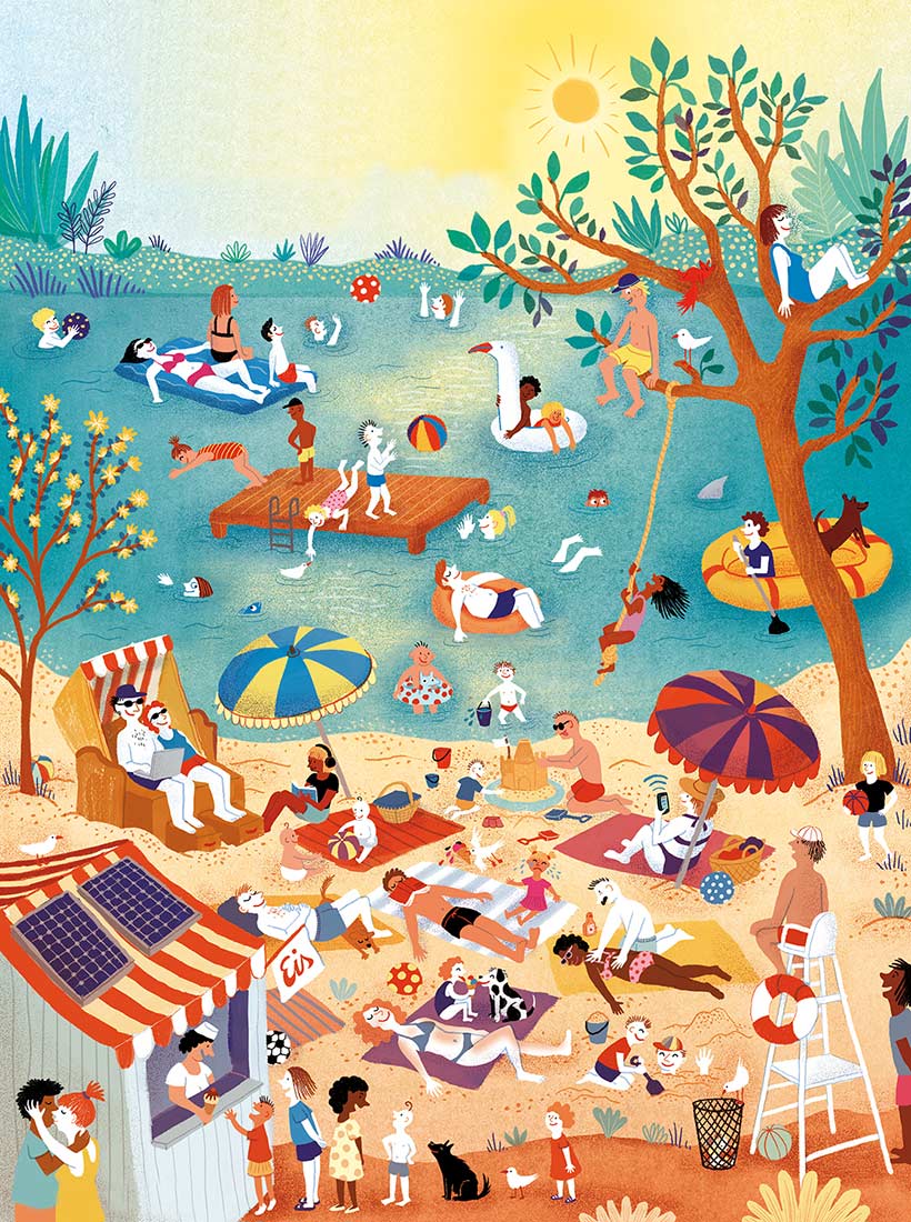Sommer Wimmelbild