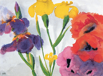 Emil Nolde, Schwertlilien und Mohn, o.J., © Nolde Stiftung Seebüll