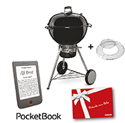 Weber Grill, PocketBook und CEWE-Gutschein